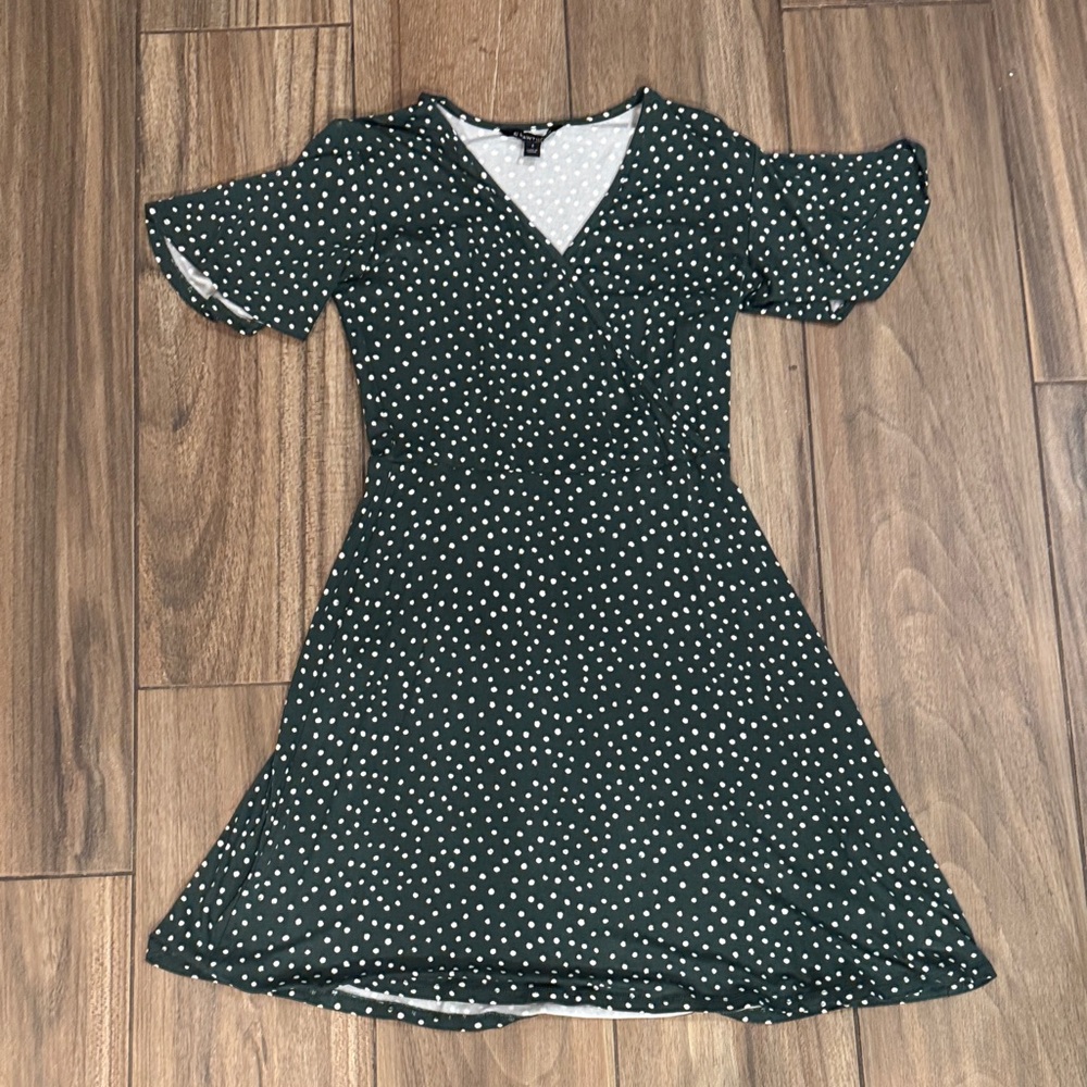 41 Hawthorn Green Polka Dot Mini Dress